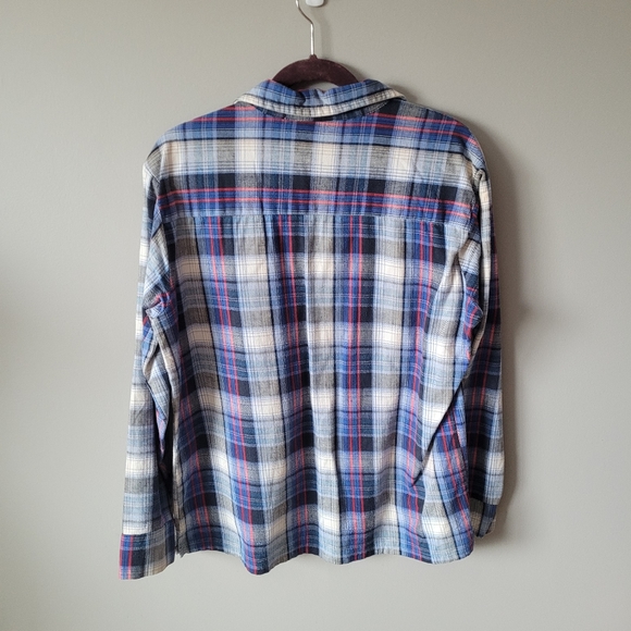 Vintage plaid blue flannel shirt - Picture 6 of 10